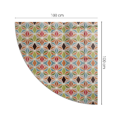 Rohová skleněná podložka pod kamna Polygonální vzory na webu