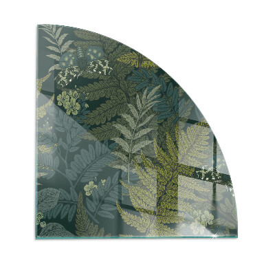 Sklo do rohu pod krb Rostlinné vzory s motýly