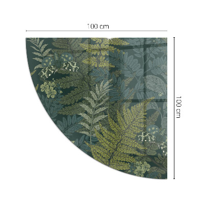 Sklo do rohu pod krb Rostlinné vzory s motýly