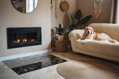 Obdélníková podložka před krb Geometrie ve třech rozměrech