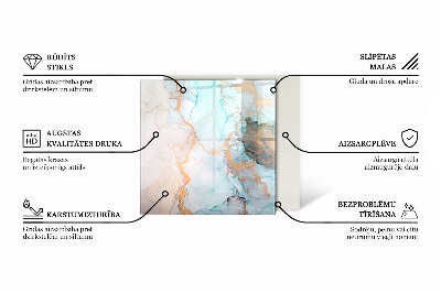 Obdélníková podložka před krb Geometrie ve třech rozměrech