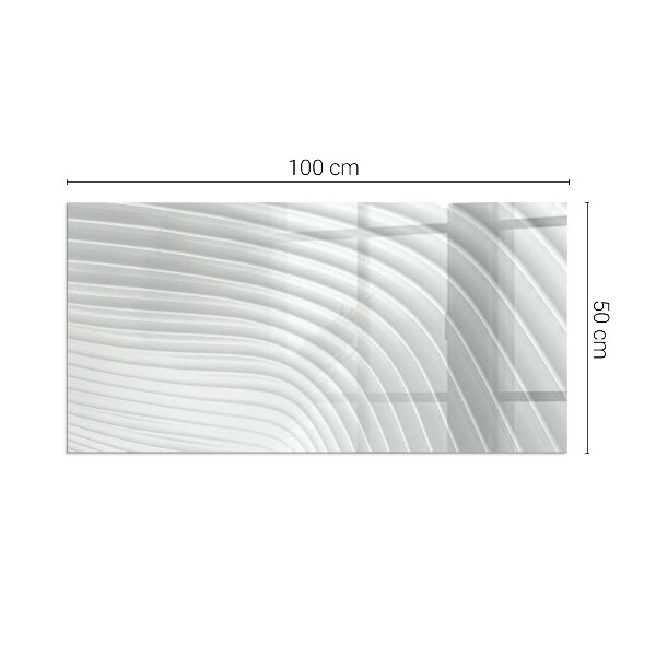 Obdélníkové sklo pod krbová kamna Vlny jemných tvarů