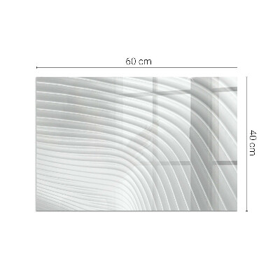 Obdélníkové sklo pod krbová kamna Vlny jemných tvarů