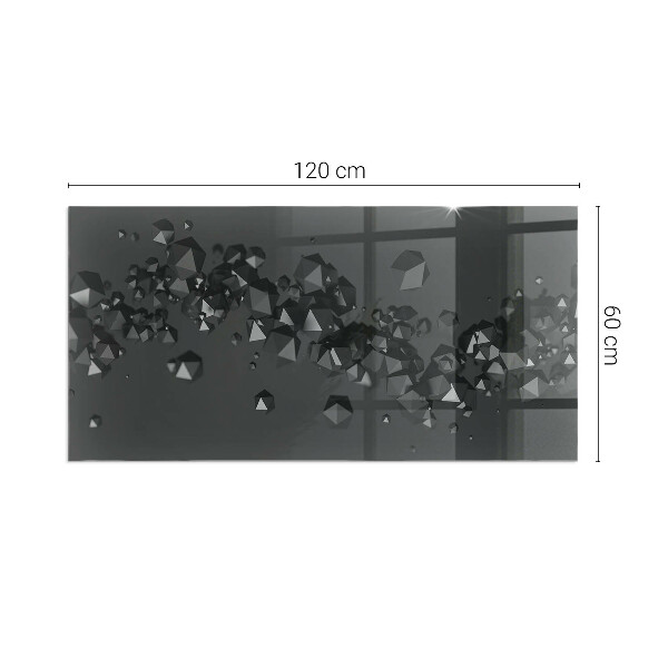 Obdélníková skleněná podložka pod kamna Abstraktní oblačnosti se tvoří v pevných látkách