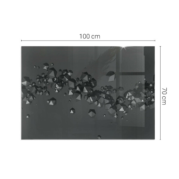 Obdélníková skleněná podložka pod kamna Abstraktní oblačnosti se tvoří v pevných látkách