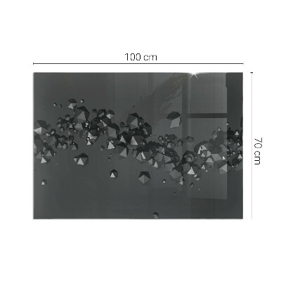 Obdélníková skleněná podložka pod kamna Abstraktní oblačnosti se tvoří v pevných látkách