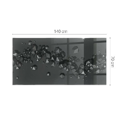 Obdélníková skleněná podložka pod kamna Abstraktní oblačnosti se tvoří v pevných látkách