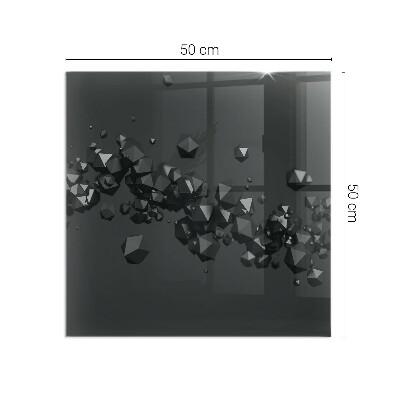 Obdélníková skleněná podložka pod kamna Abstraktní oblačnosti se tvoří v pevných látkách