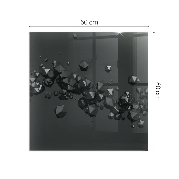 Obdélníková skleněná podložka pod kamna Abstraktní oblačnosti se tvoří v pevných látkách