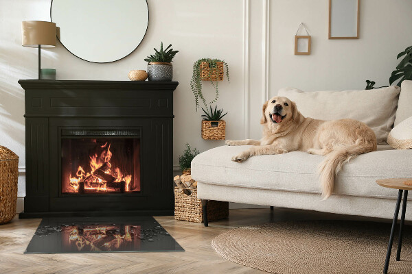 Obdélníková skleněná podložka pod kamna Abstraktní oblačnosti se tvoří v pevných látkách