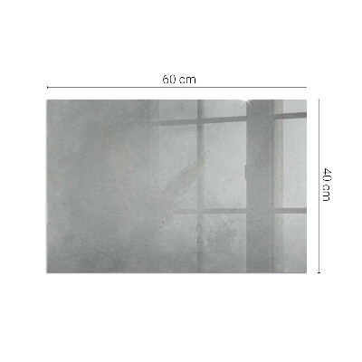 Obdélníková skleněná podložka pod kamna Betonová konstrukce s efektem