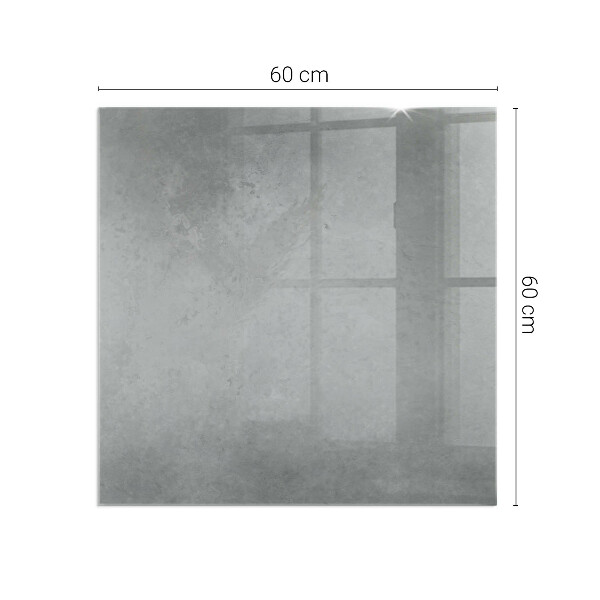 Obdélníková skleněná podložka pod kamna Betonová konstrukce s efektem