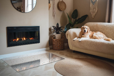 Obdélníkové sklo pod krbová kamna Tvary v miniatuře