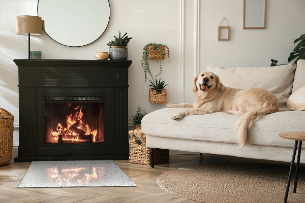 Obdélníkové sklo pod krbová kamna Tvary v miniatuře