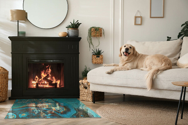 Obdélníková podložka před krb Organický vzor v abstraktním stylu