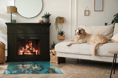 Obdélníková podložka před krb Organický vzor v abstraktním stylu