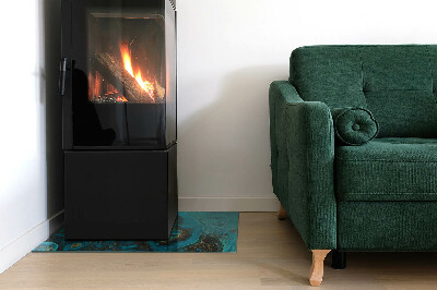 Obdélníková podložka před krb Organický vzor v abstraktním stylu