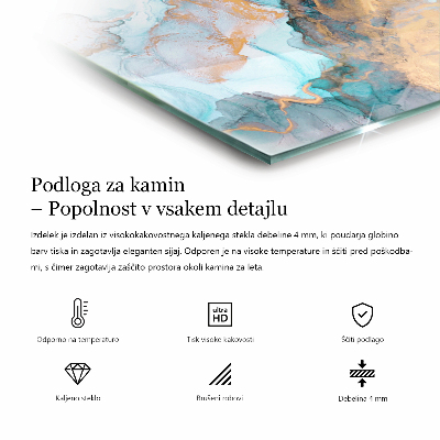 Obdélníková podložka před krb Vzor borovicového dřeva