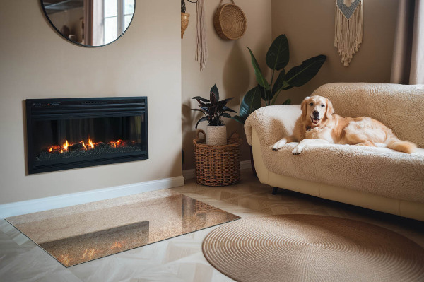 Obdélníkové sklo pod krbová kamna Povaha kamenné struktury