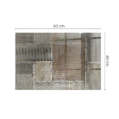 Obdélníková skleněná podložka pod kamna Motiv perforované oceli