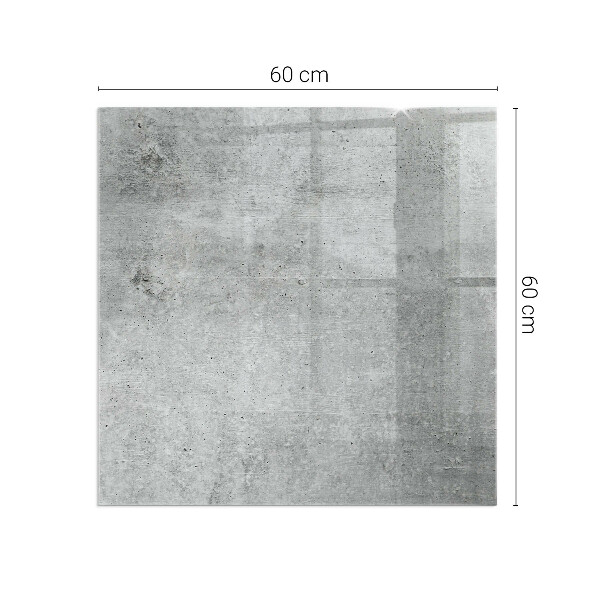 Obdélníkové sklo pod krbová kamna Vzorek surového betonu