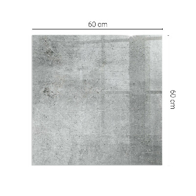 Obdélníkové sklo pod krbová kamna Vzorek surového betonu
