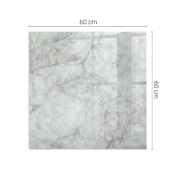 Obdélníkové sklo pod krbová kamna Mramorová textura v elegantním stylu