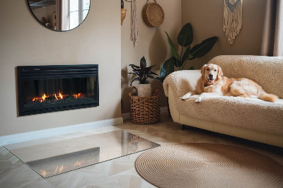 Obdélníková skleněná podložka pod kamna Mramorový organický motiv