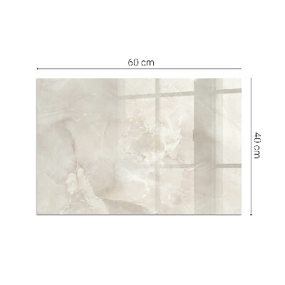 Obdélníková skleněná podložka pod kamna Mramorový organický motiv