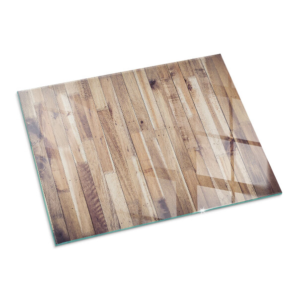 Obdélníkové sklo pod krbová kamna Dřevěný vzor v geometrickém uspořádání