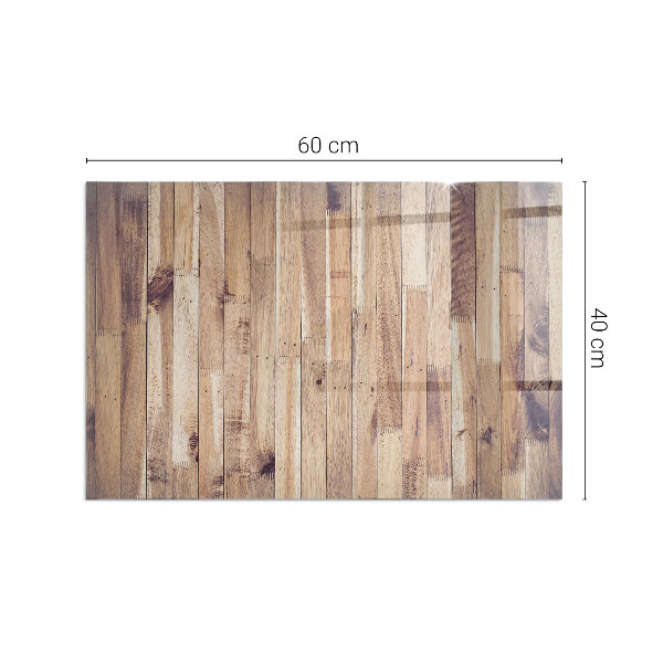 Obdélníkové sklo pod krbová kamna Dřevěný vzor v geometrickém uspořádání