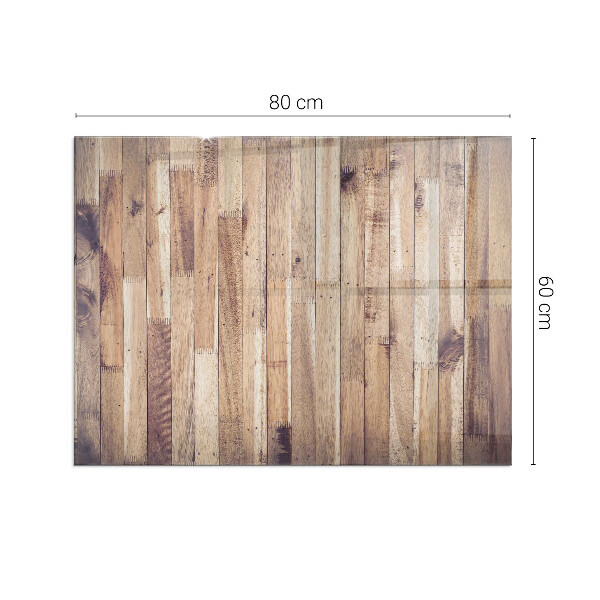 Obdélníkové sklo pod krbová kamna Dřevěný vzor v geometrickém uspořádání