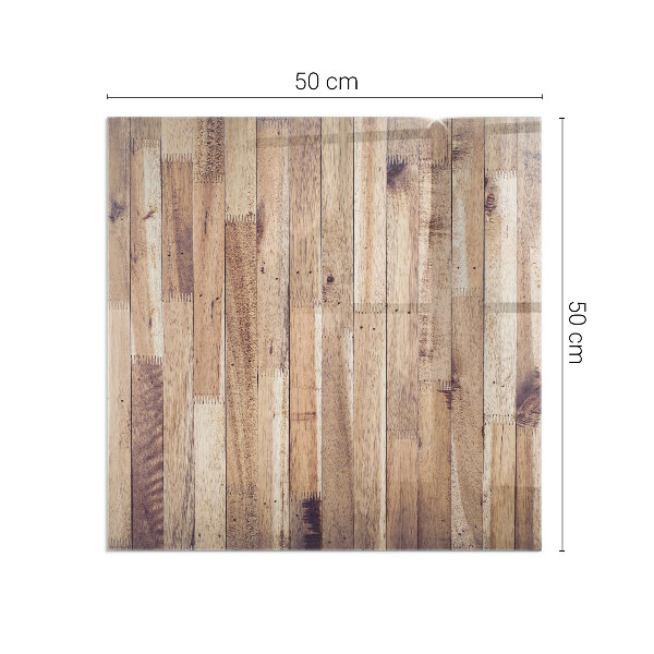 Obdélníkové sklo pod krbová kamna Dřevěný vzor v geometrickém uspořádání