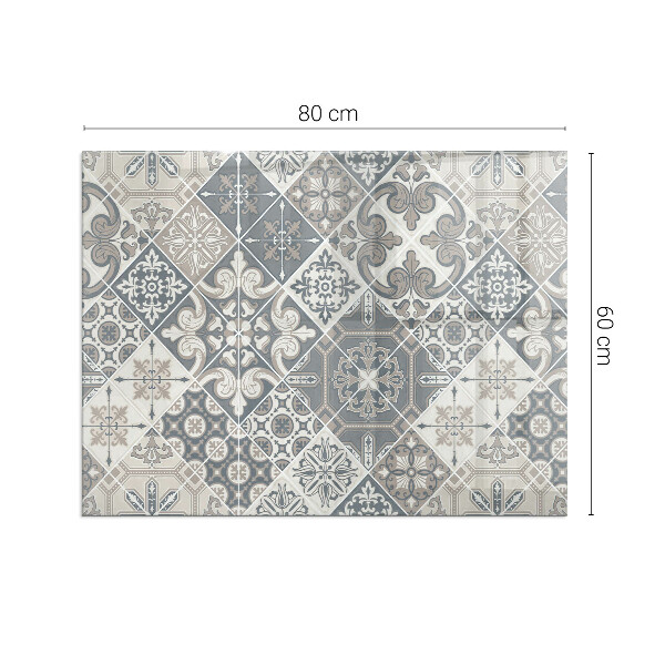 Obdélníkové sklo pod krbová kamna Uspořádání mozaikových dekorací