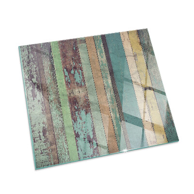 Obdélníková skleněná podložka pod kamna Barvy desek v různých tónech