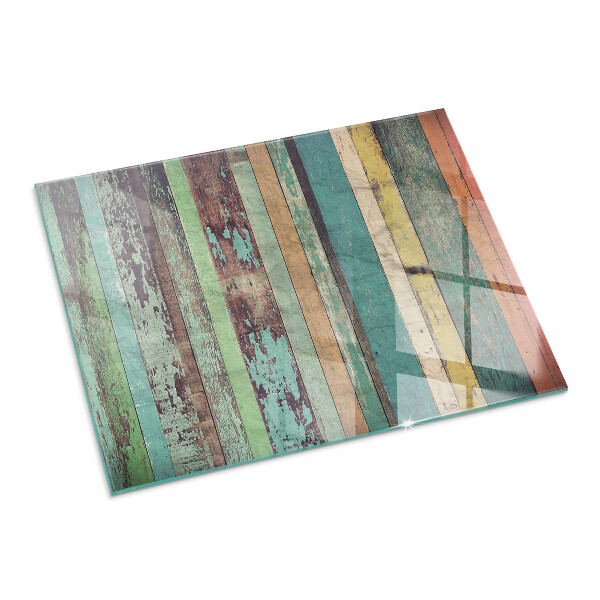 Obdélníková skleněná podložka pod kamna Barvy desek v různých tónech