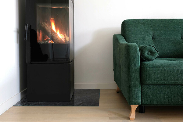 Obdélníková podložka před krb Vzor skalní struktury