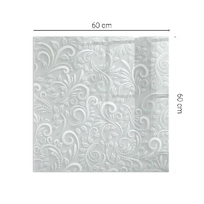 Obdélníková skleněná podložka pod kamna Stylový rostlinný motiv