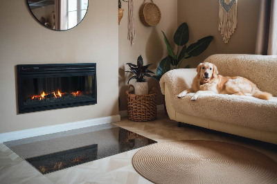 Obdélníkové sklo pod krbová kamna Kamenná struktura vzor