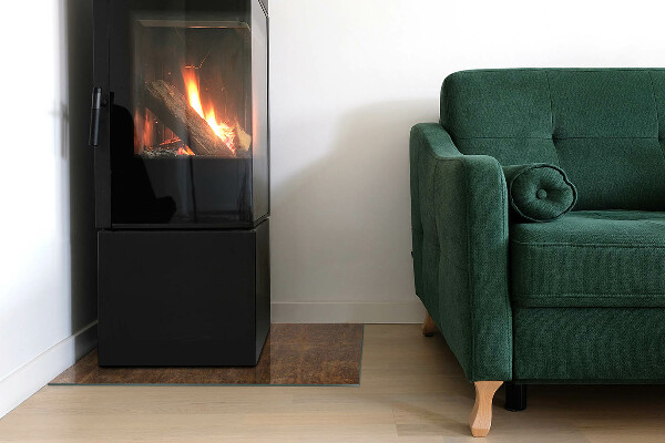 Obdélníková podložka před krb Rezavý vzor na pozadí