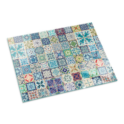 Obdélníková podložka před krb Mozaikové dekorativní vzory