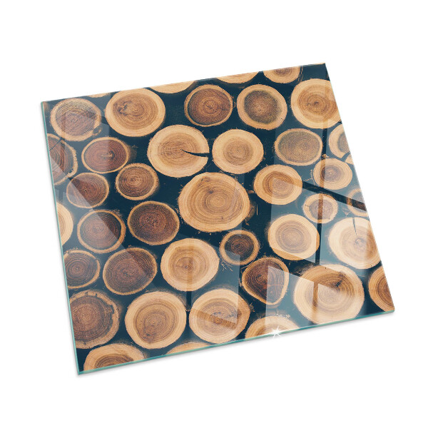 Obdélníkové sklo pod krbová kamna Krabice s dřevěným rámem