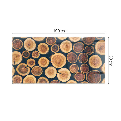 Obdélníkové sklo pod krbová kamna Krabice s dřevěným rámem