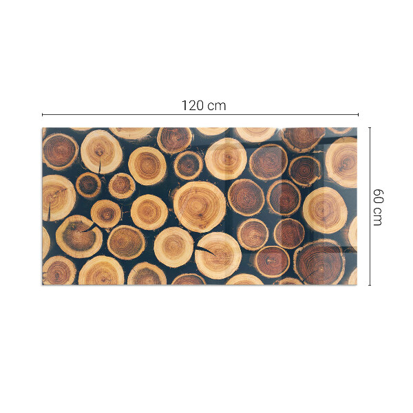 Obdélníkové sklo pod krbová kamna Krabice s dřevěným rámem