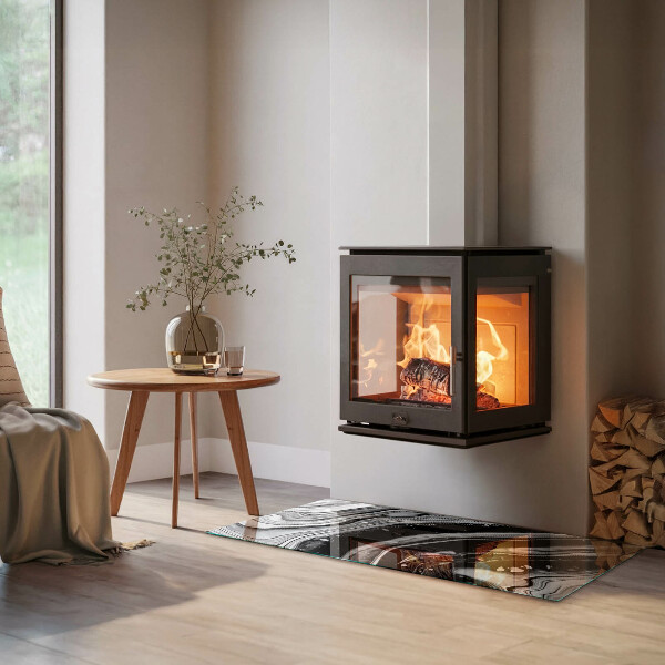 Obdélníková podložka před krb Abstraktní vlnité a lineární vzory