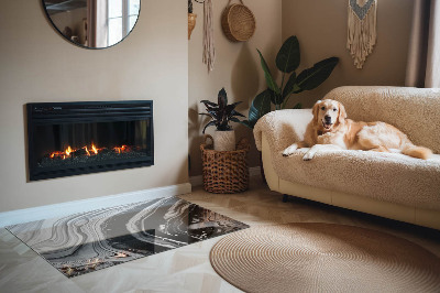 Obdélníková podložka před krb Abstraktní vlnité a lineární vzory