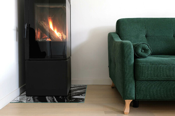 Obdélníková podložka před krb Abstraktní vlnité a lineární vzory