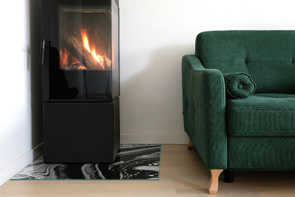 Obdélníková podložka před krb Abstraktní vlnité a lineární vzory