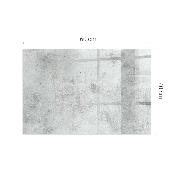 Obdélníkové sklo pod krbová kamna Betonová textura v syrovém stylu