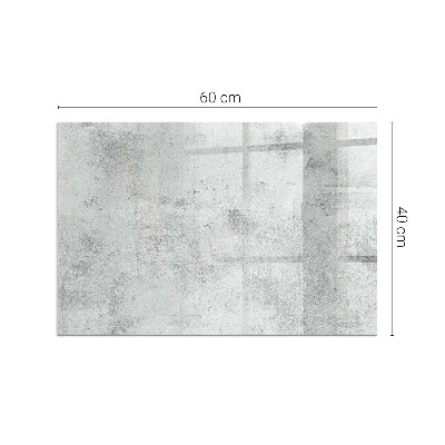 Obdélníkové sklo pod krbová kamna Betonová textura v syrovém stylu